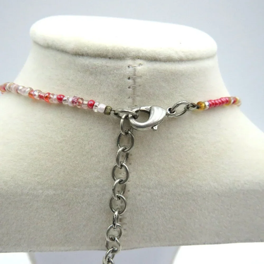 Pewter Flower Necklace 1.5